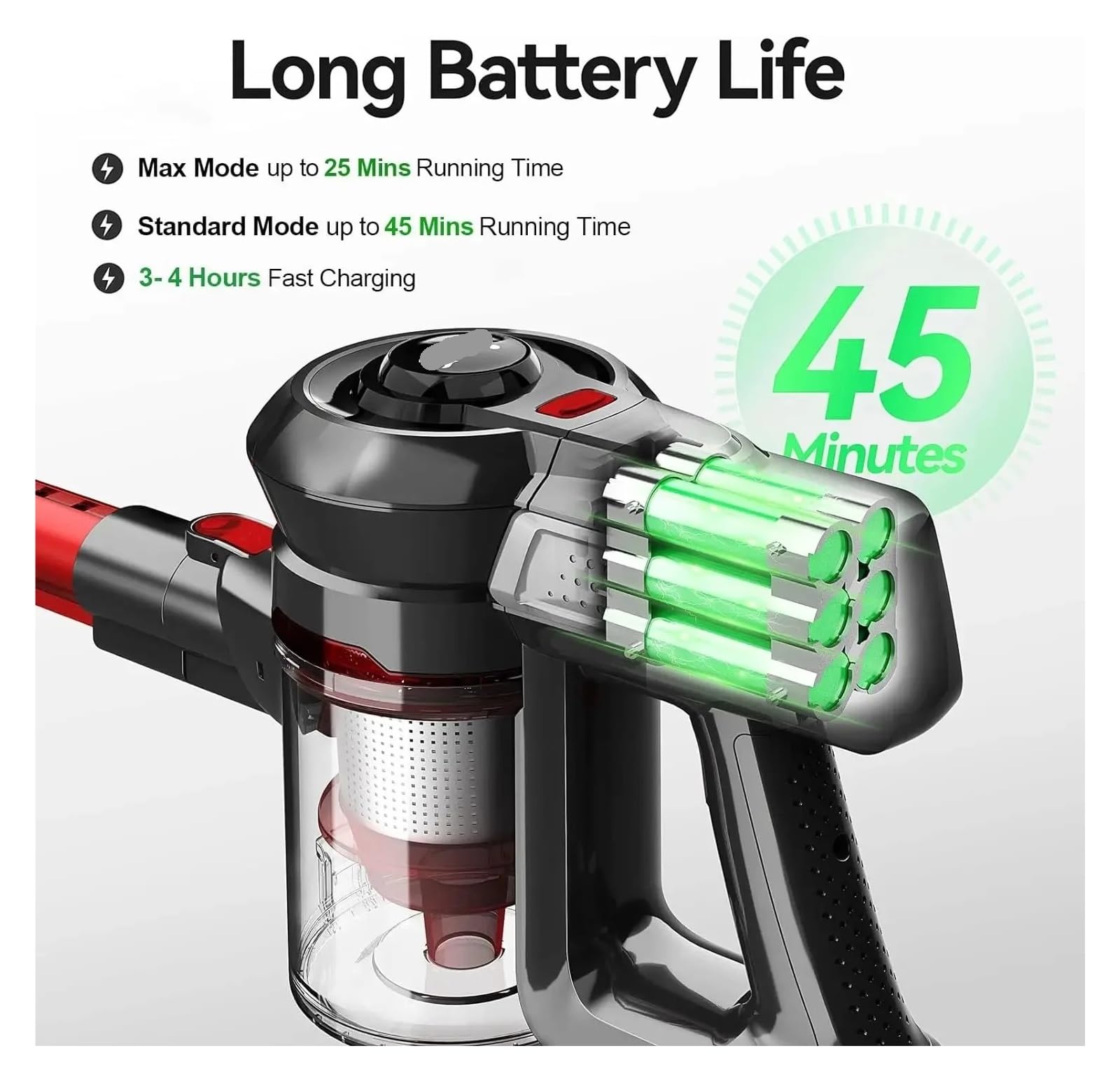 Amazon | INSE コードレス掃除機、160W 強力 6-in-1 ハンドヘルド